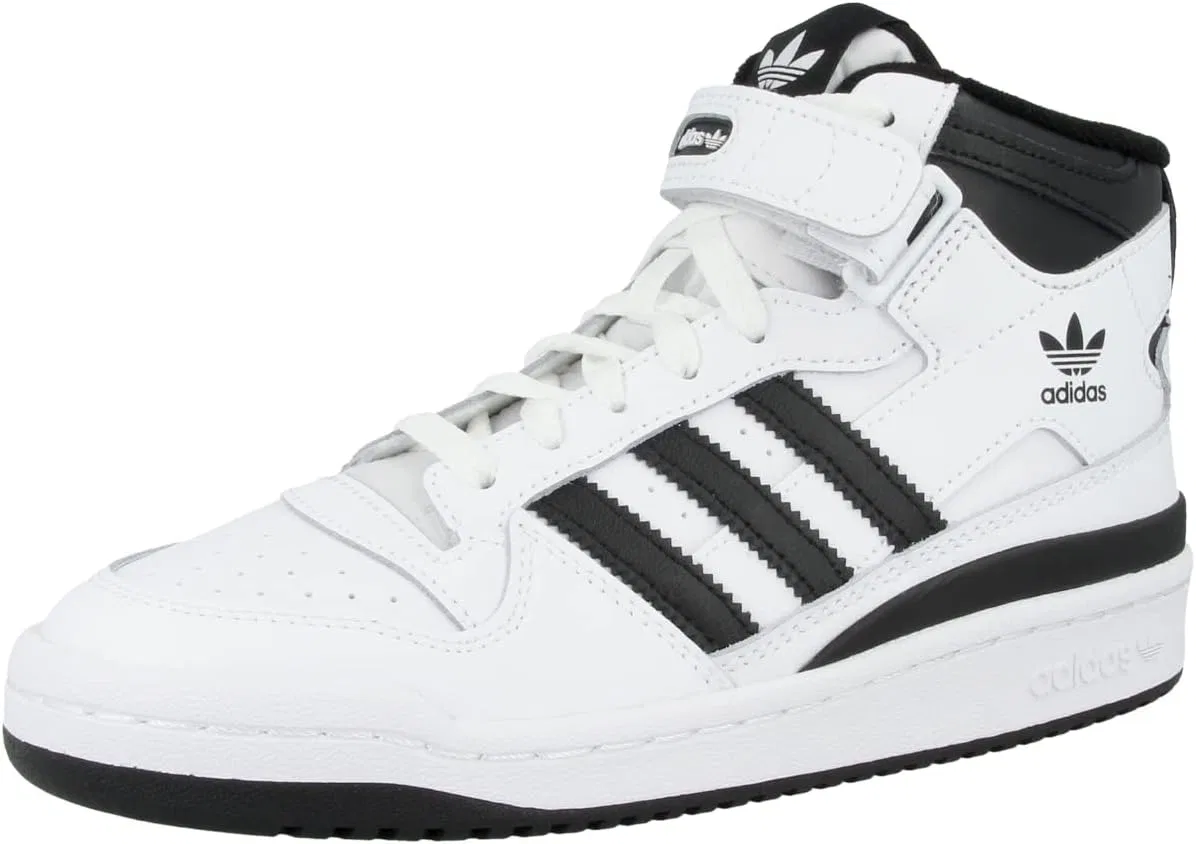 Детские кроссовки Adidas Originals Forum Mid J унисекс, Ftwr White Core Black Ftwr White — фото 4