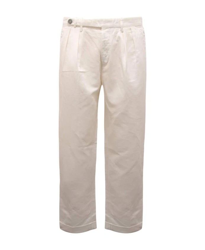 

Удобные брюки из хлопка и льна Michael Coal, белый