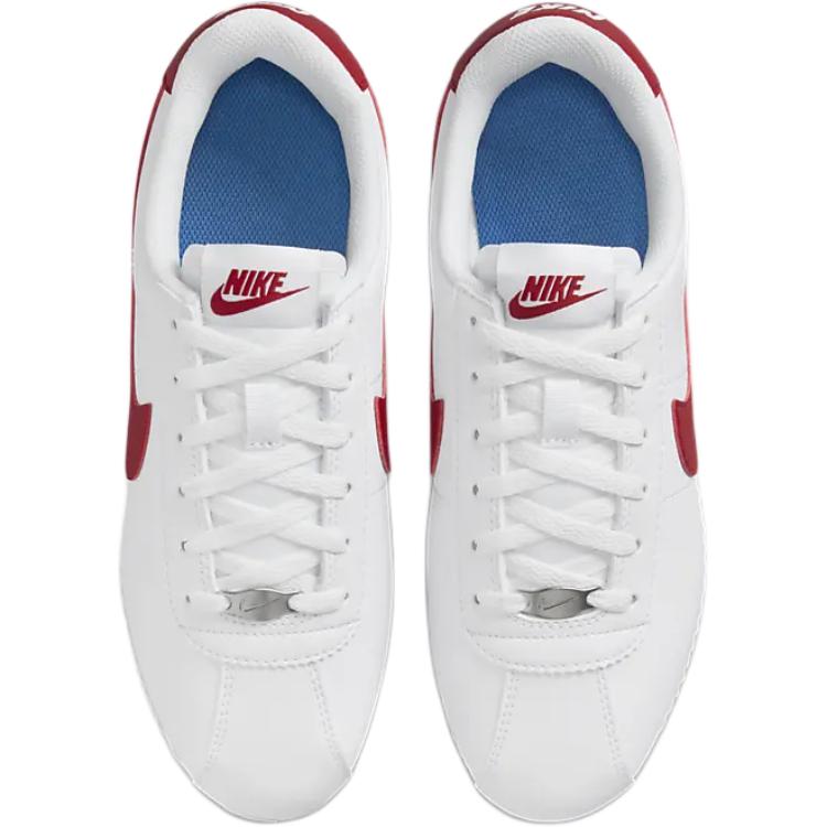 Кроссовки Nike Cortez противоскользящие износостойкие низкие детские белые красные — фото 2