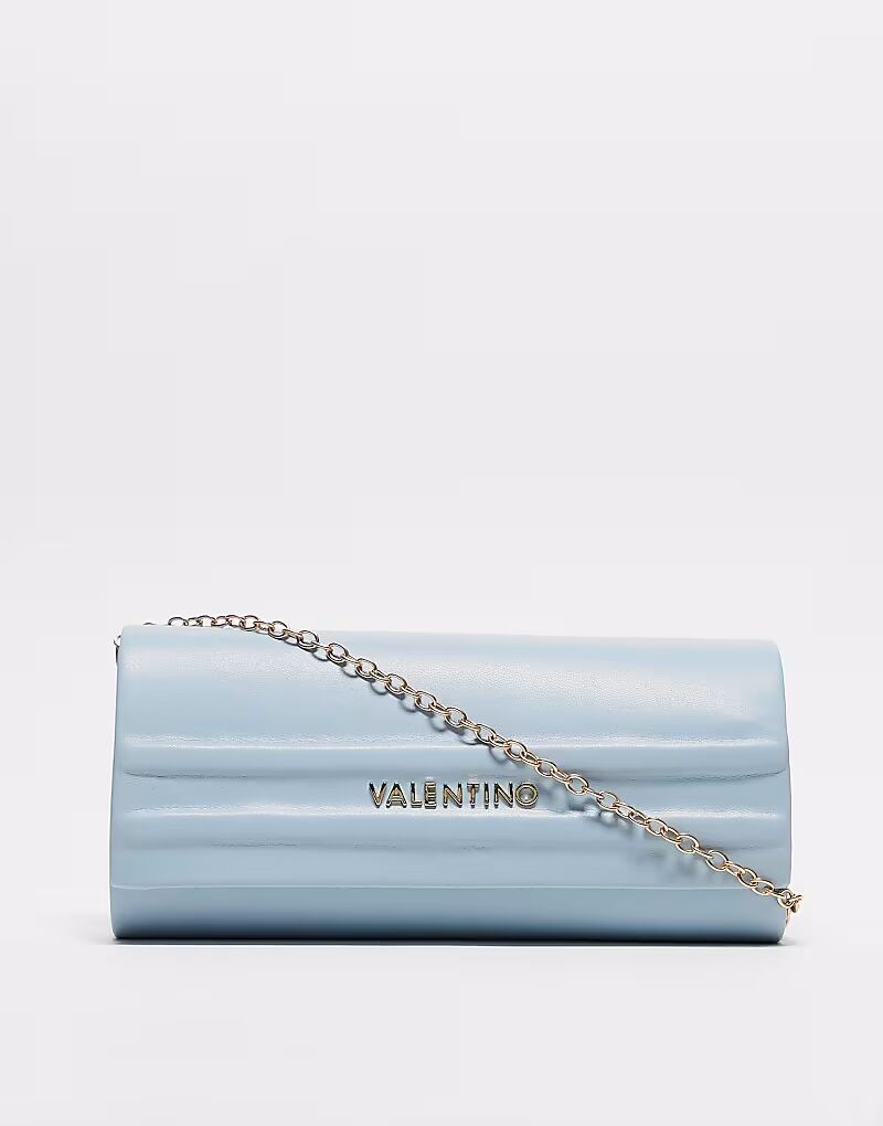 

Минималистичная сумка-клатч Valentino Sofie со съемным цепочным ремешком синего цвета Valentino Bags