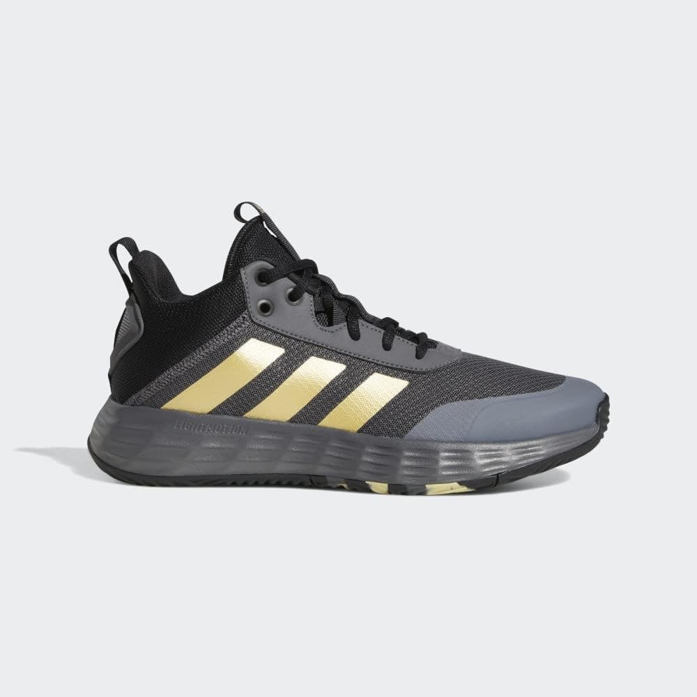 Мужские кроссовки Adidas OwnTheGame, серый/золотой/черный — фото 4