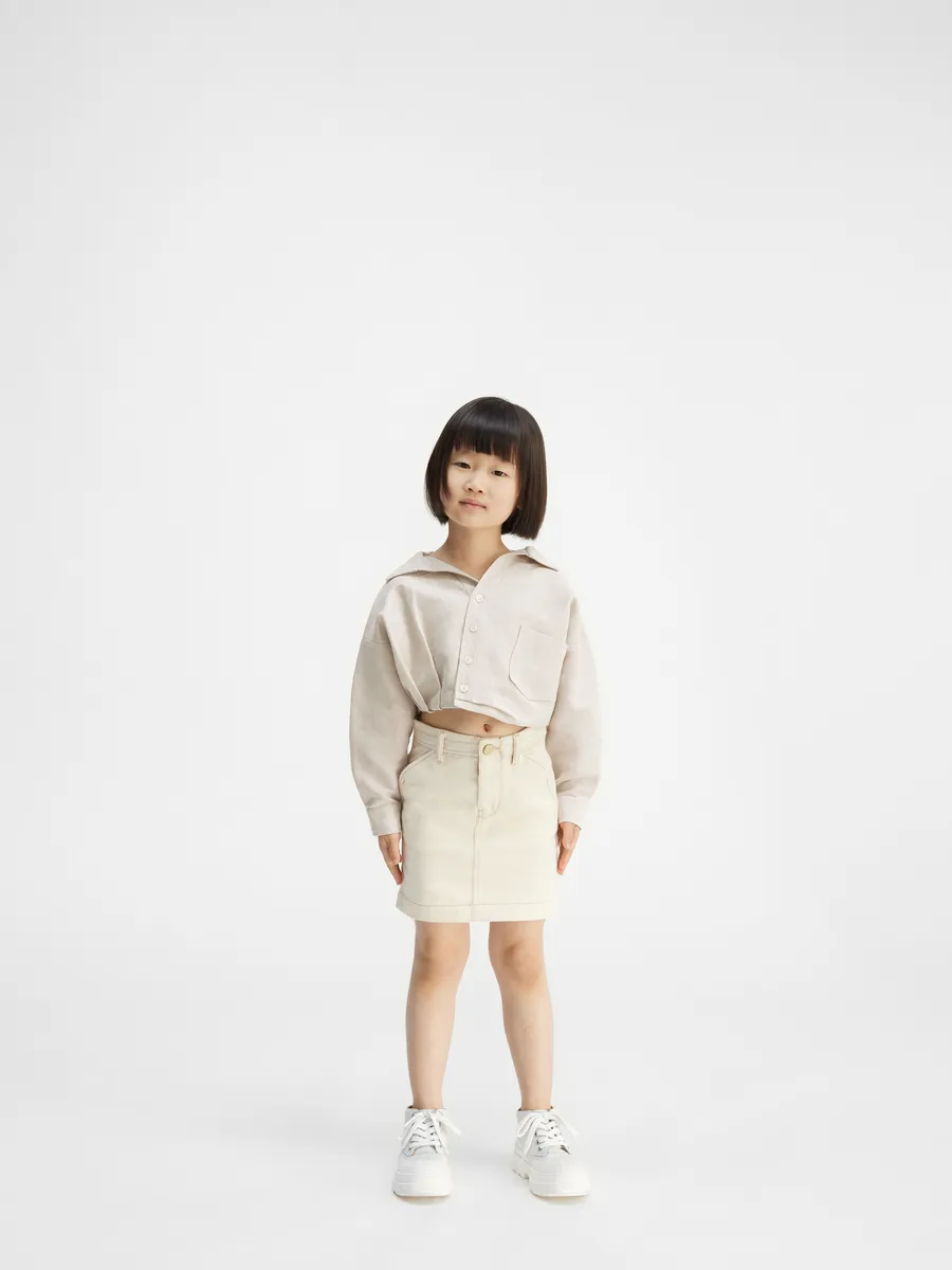 

Блузка с закрученной посадкой La Chemise Mejean для ребенка Jacquemus, светло-бежевый