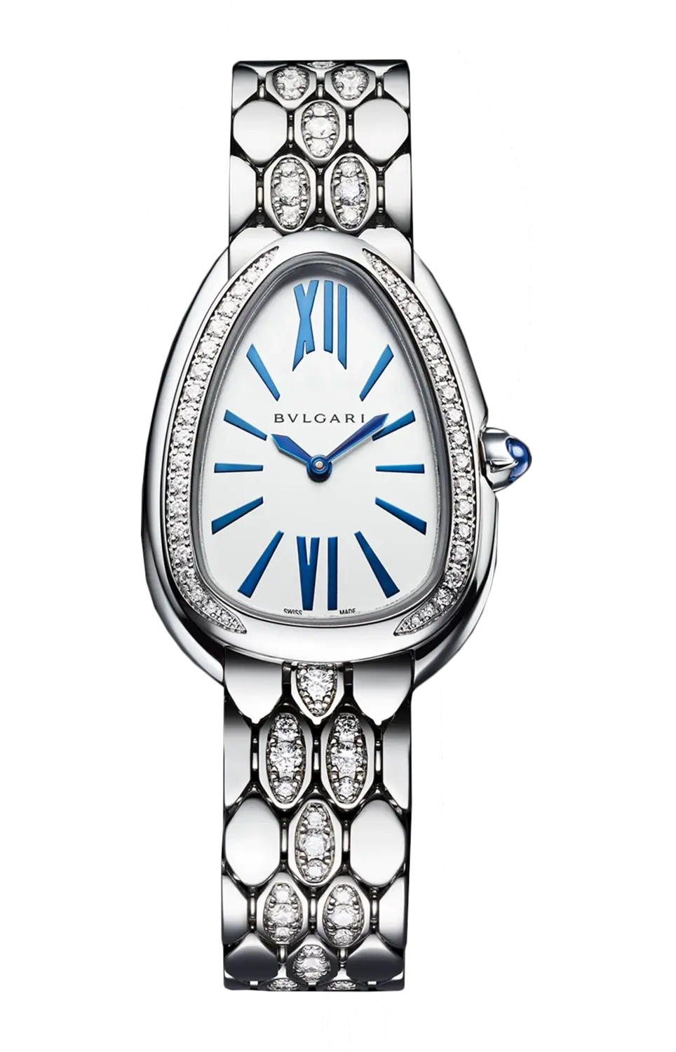 

Часы Bulgari Serpenti из белого золота с бриллиантами, 33 мм