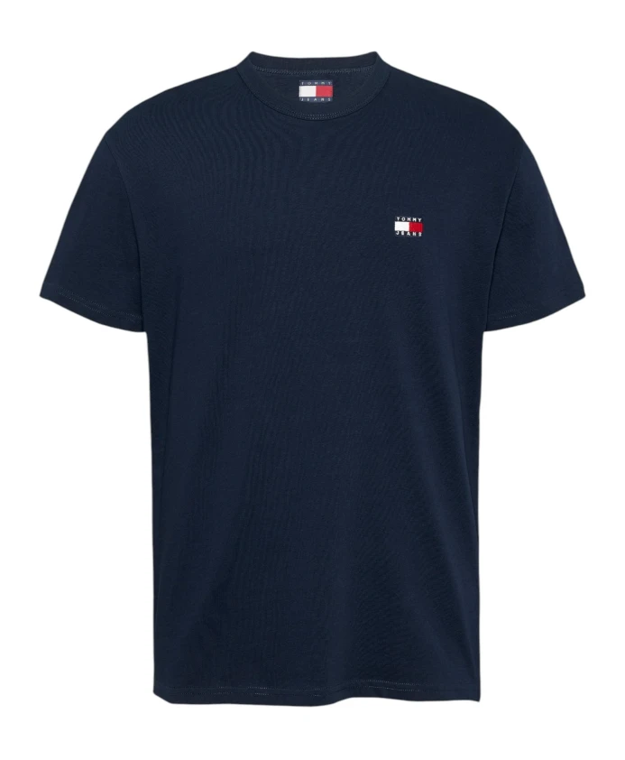 

Синяя хлопковая футболка для мужчин Tommy Jeans, синий