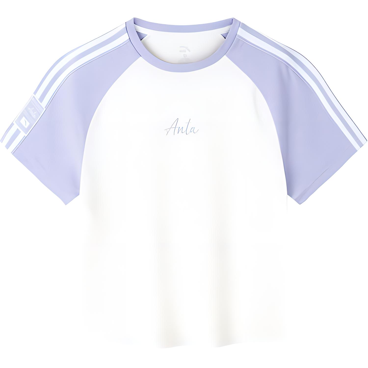 

Футболка Anta Sports Life Collection женская, цвет кукурузы белый/водоросли фиолетовый