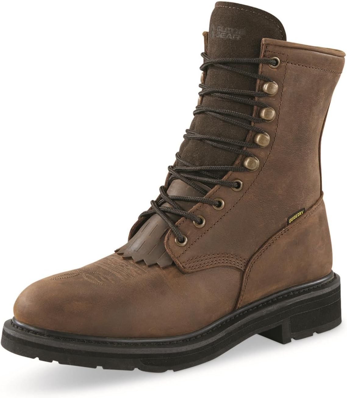 Мужские сапоги Guide Gear Western 2.0 на шнуровке, водонепроницаемые; кожаные сапоги для ковбоев и родео, коричневый — фото 2