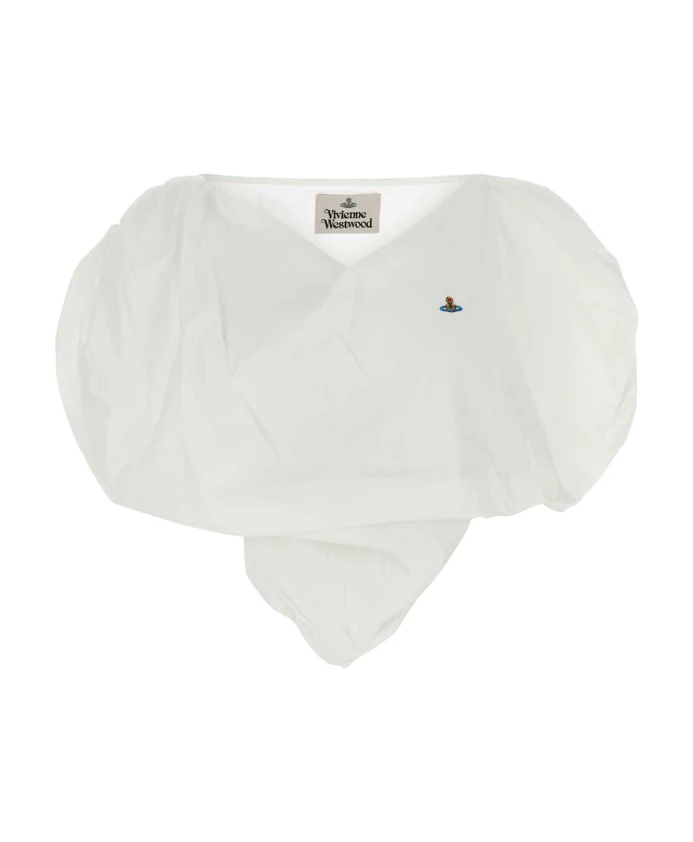 

Топ с сердечками из белого хлопка. Vivienne Westwood, белый