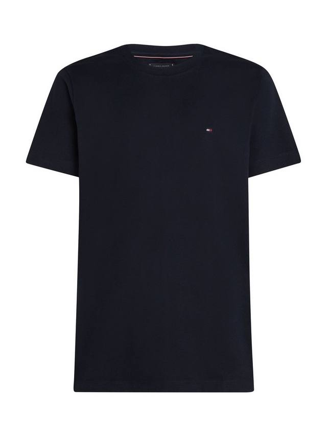 

Однотонная футболка обычной посадки Tommy Hilfiger, темно-синий