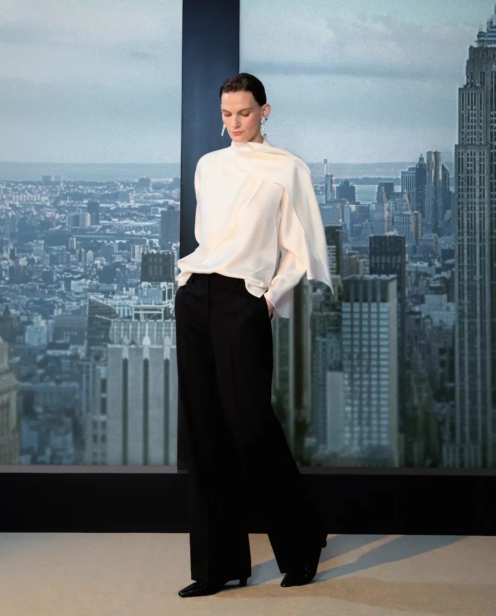 

Женская блузка с завязками, 100% шелк Woman Limited El Corte Inglés, экрю