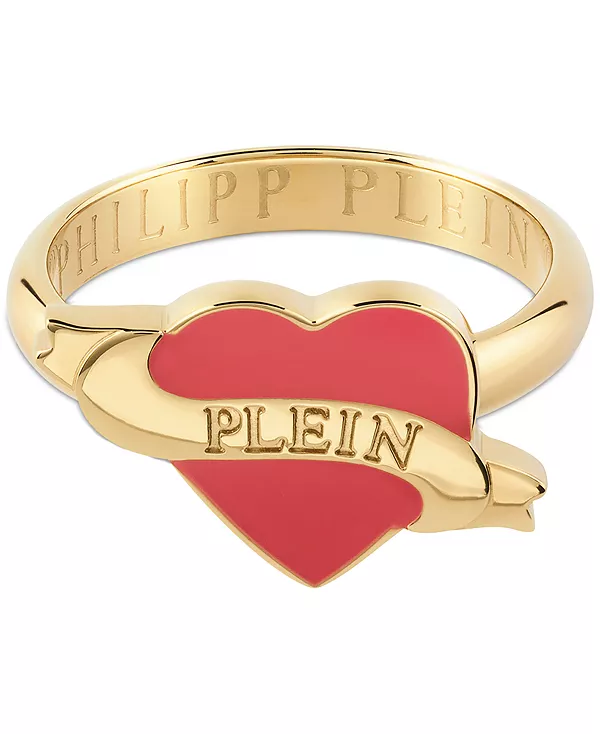 

Кольцо ко Дню святого Валентина из нержавеющей стали с ионным покрытием золотом Philipp Plein, gold