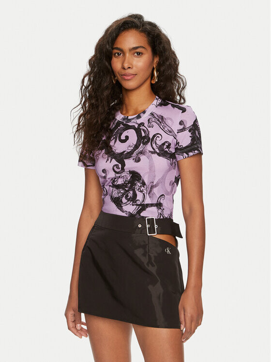 

Футболка узкого кроя Versace Jeans Couture, фиолетовый