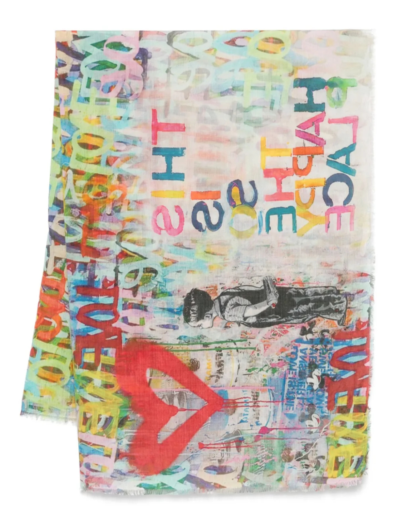 

Faliero Sarti шарф Love is Here, зеленый