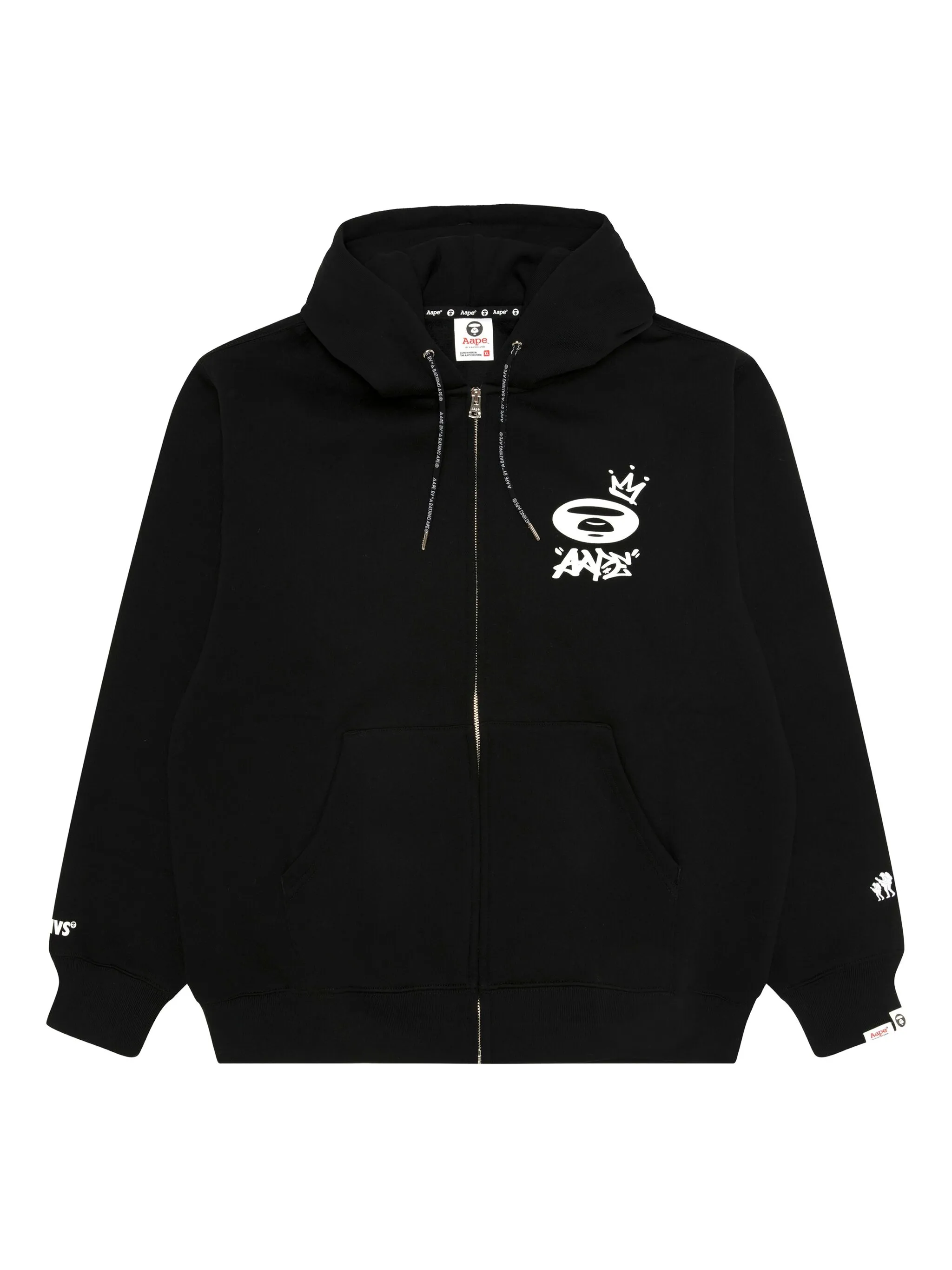 

Худи на молнии с логотипом Aape By A Bathing Ape, черный