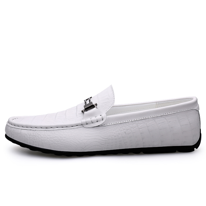 

CALIFBULL Мокасины мужские белые, цвет White[Leather Shoe Size: Size 40 in This Model = Athletic Shoes 41]