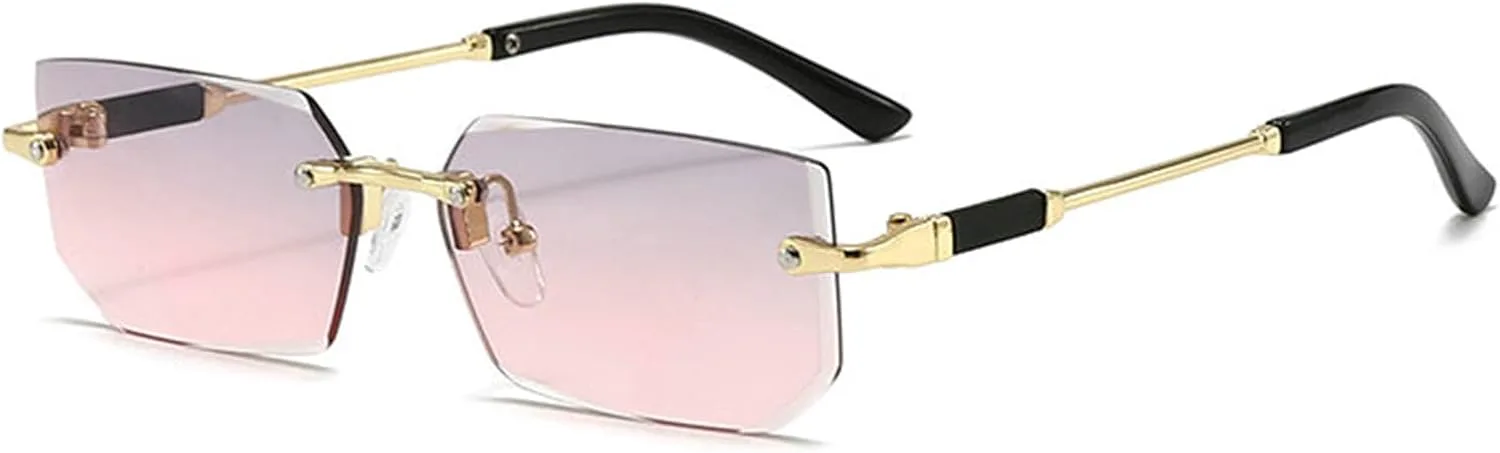 

Солнцезащитные очки без оправы, прямоугольные, мужские и женские, в стиле ретро, ​​квадратные, солнцезащитные очки в стиле Y2k, тонированные очки helena, C13