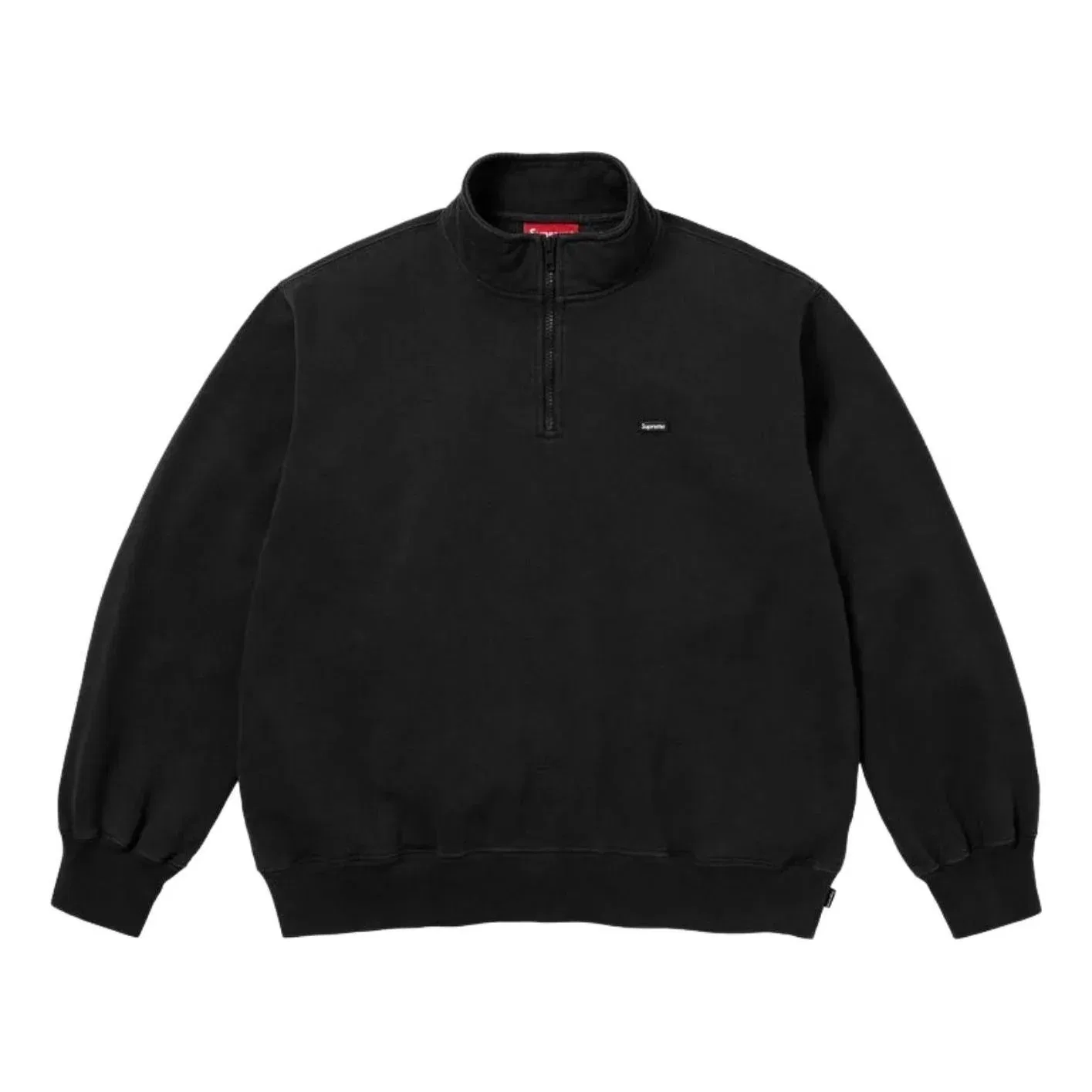 Пуловер Supreme SS26 Small Box Half Zip 'Black' SUP-SS26-200-BLK, черный