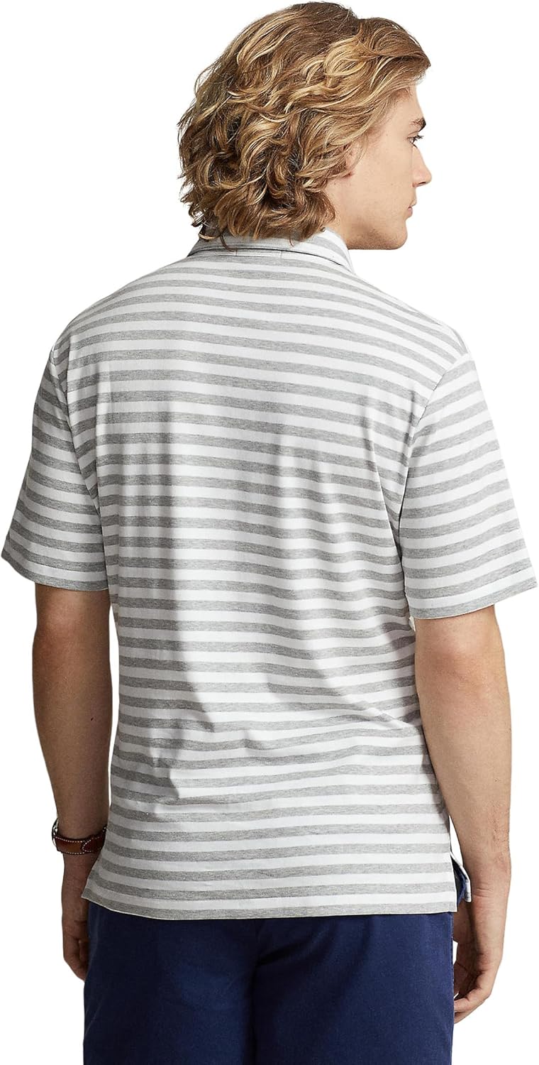POLO RALPH LAUREN Мужская классическая поло из мягкого хлопка, Grey — фото 2
