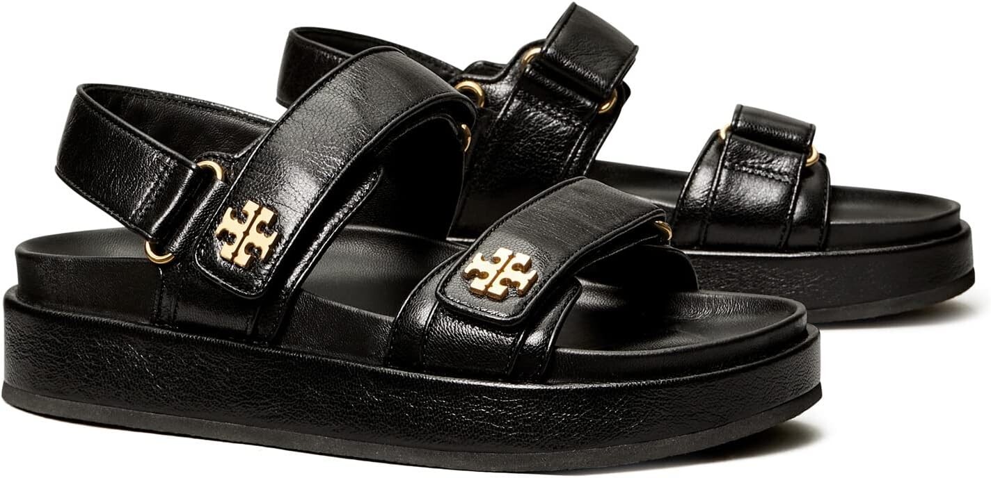 

Сандалии на плоской подошве Kira Sport Sandal Tory Burch, цвет Perfect Black