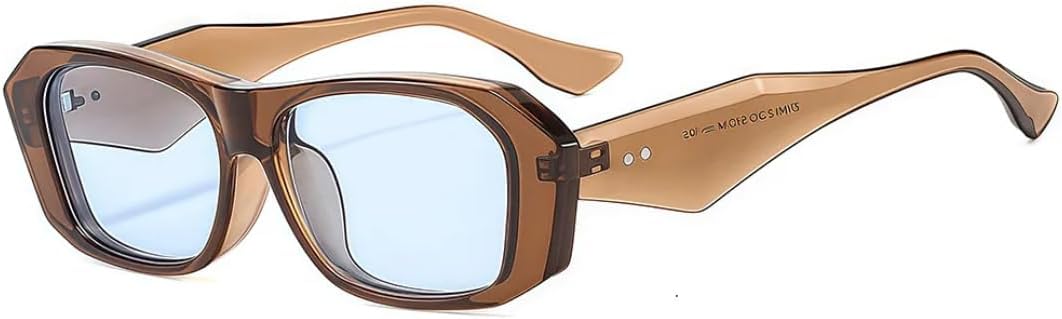 

Солнцезащитные очки с защитой от УФ-излучения UV400 | Леопардовый принт, маленькая оправа | Линзы конфетных цветов | Для женщин и мужчин | Для занятий спортом на открытом воздухе и вождения LXLHWN, Brown Blue