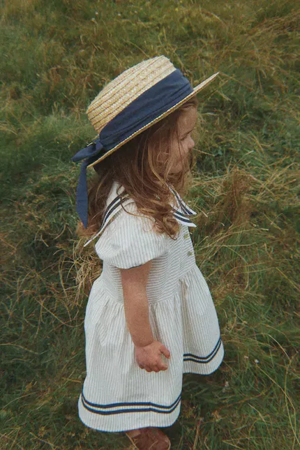 Платье в полоску Allie Sailor Dress Konges Sløjd, белый