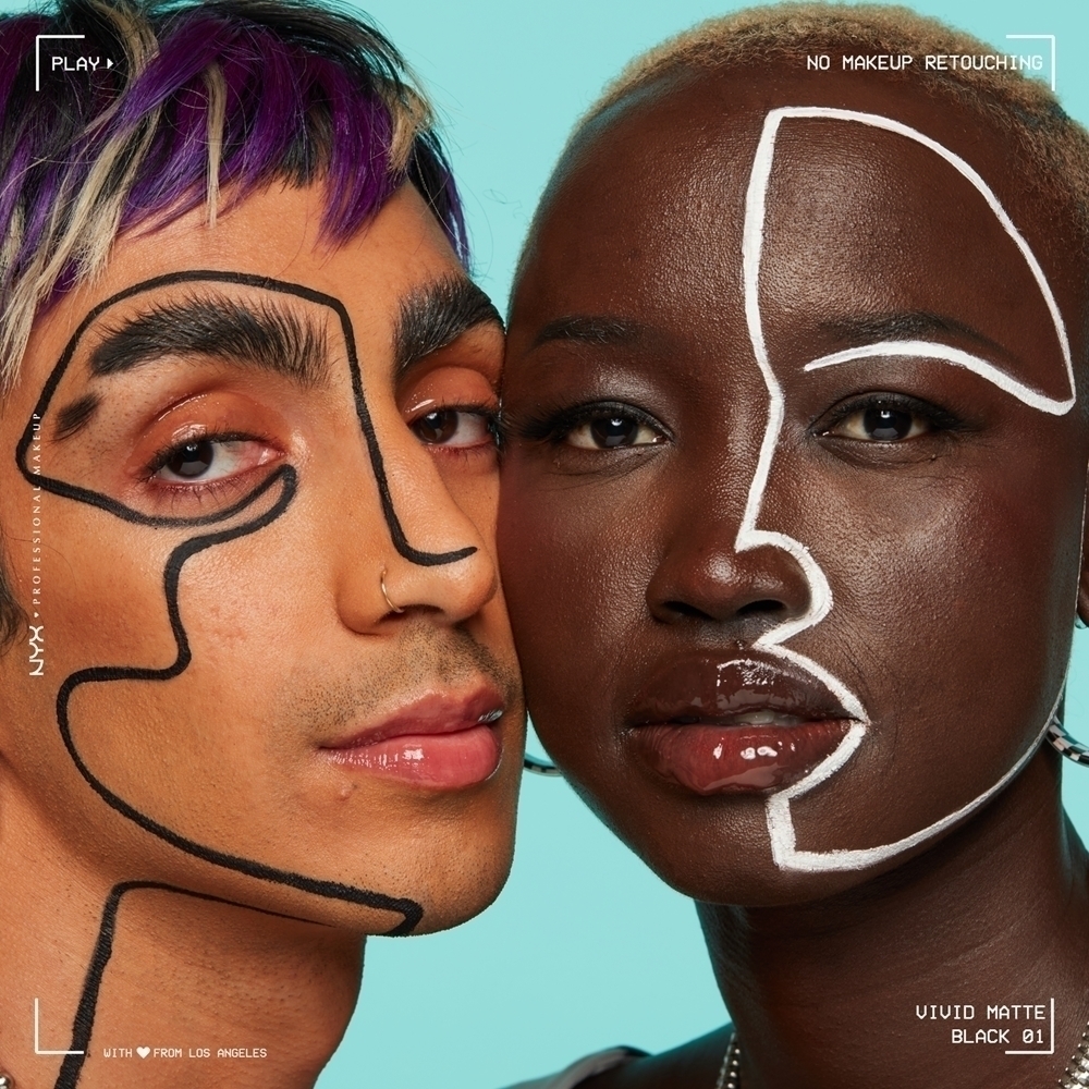 Яркая матовая жидкая подводка для глаз, матовый эффект Nyx Professional Makeup, atspalvis black 2 мл — фото 4