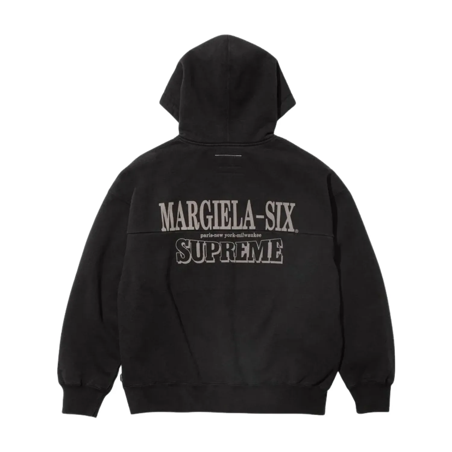 Толстовка Supreme x MM6 Maison Margiela Eagle на молнии с капюшоном, цвет 'Black' — фото 2