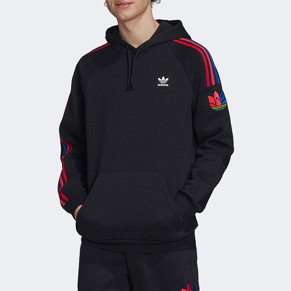 Толстовка originals casual sports fleece lined black Adidas, черный — фото 3