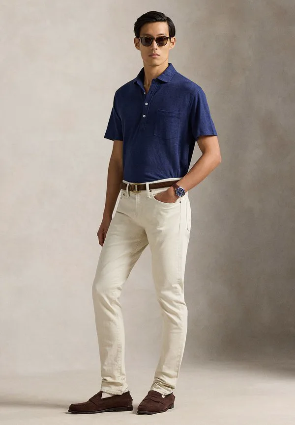 Рубашка-Поло из льняного пике стандартного кроя рубашка-поло Polo Ralph Lauren, Newport Navy — фото 2