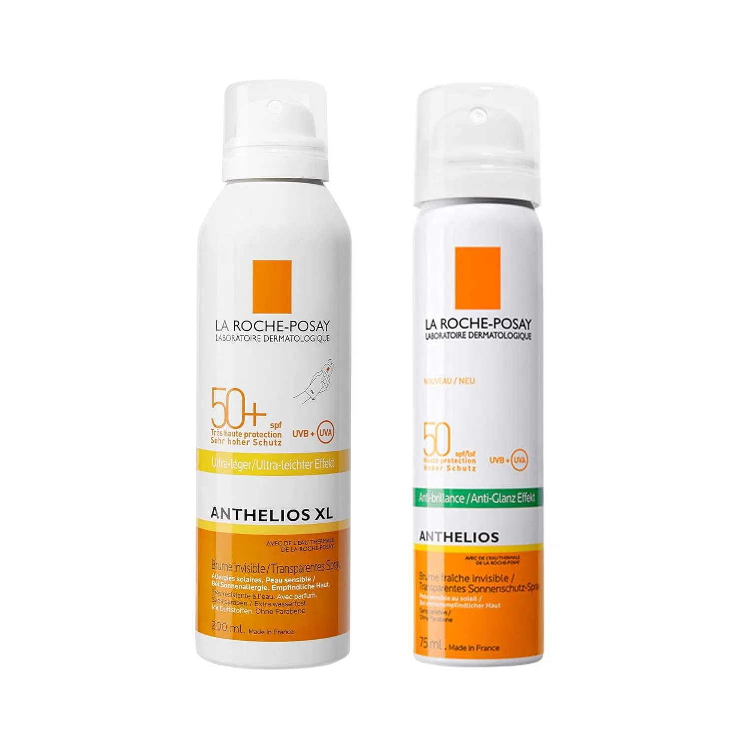 Набор солнцезащитных средств «Anthelios Invisible Spray SPF50+» 200 мл и «Anthelios Anti-Brillance» 75 мл от La Roche-Posay La Roche-Posay
