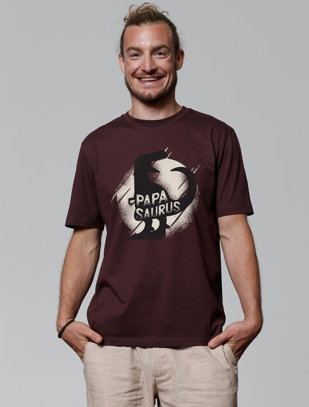

Футболка с принтом PAPASAURUS watapparel, темно-красный