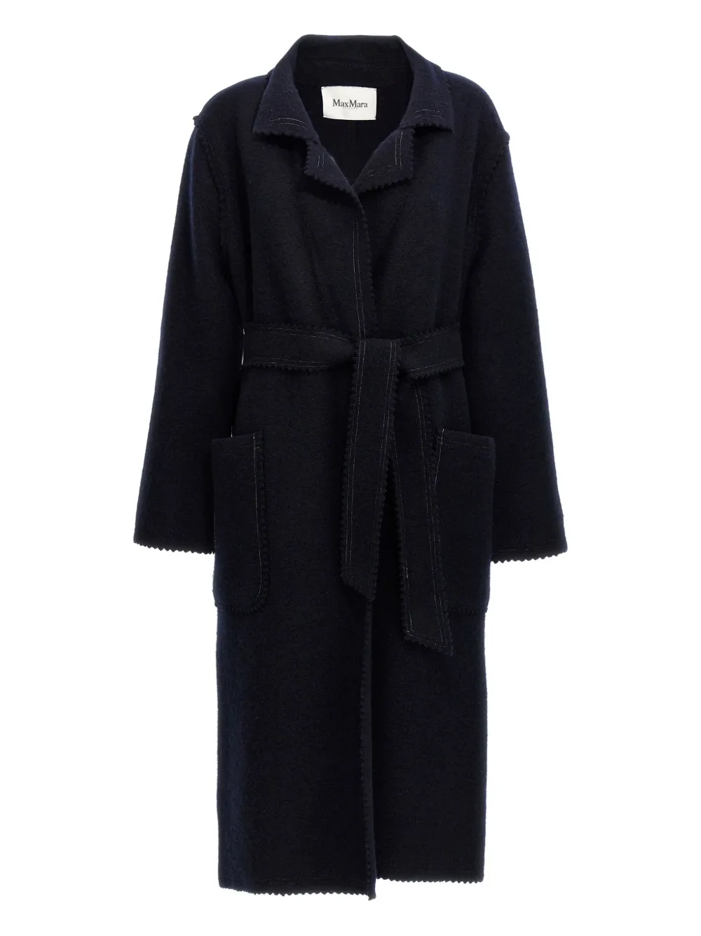 

Пальто с поясом MAX MARA, синий