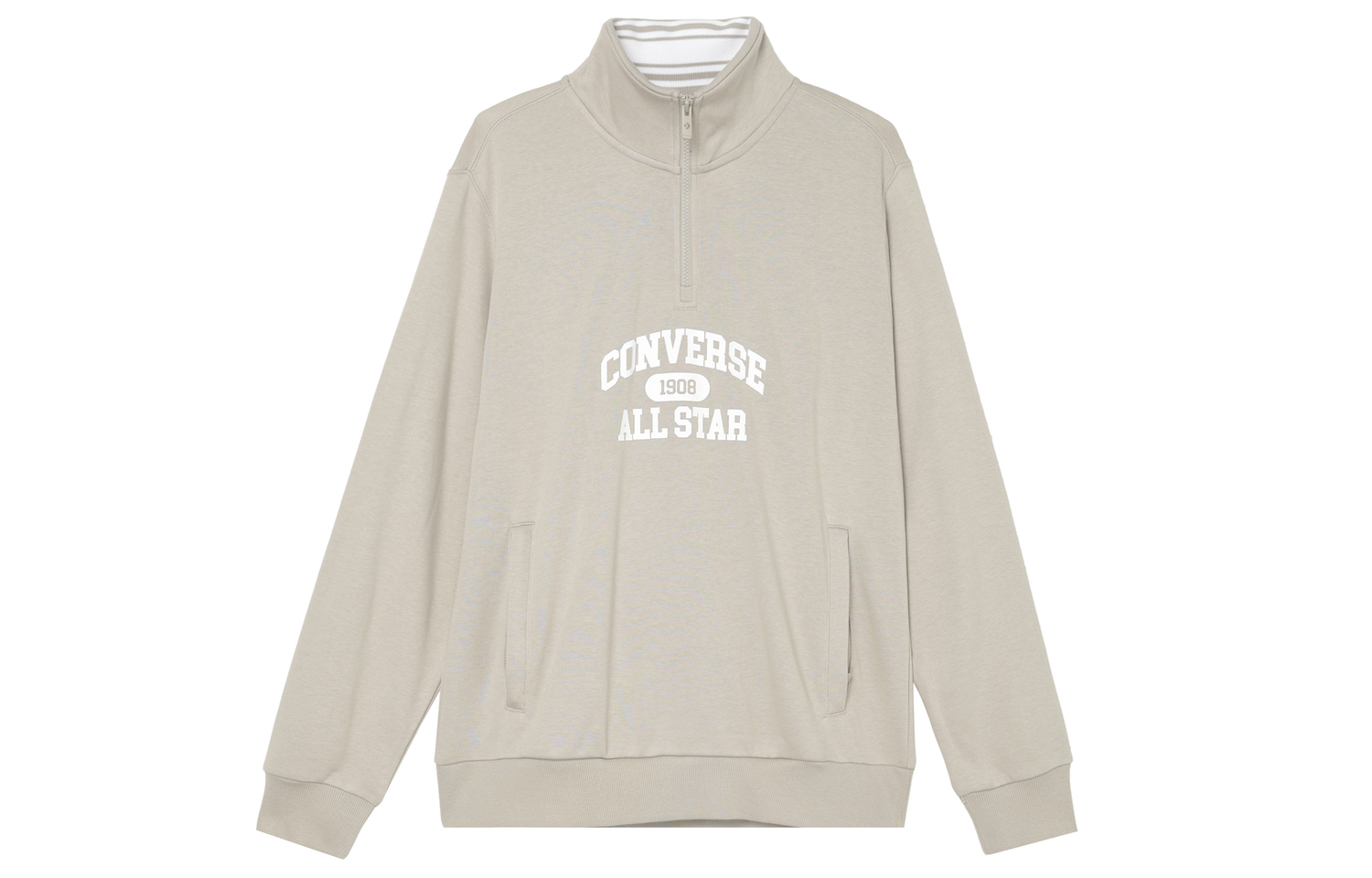 

Ретро свитшот с молнией на четверть Мужской Хаки Converse