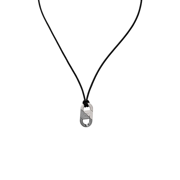 

Подвеска из двухцветной нержавеющей стали на цепочке Emporio Armani, черный