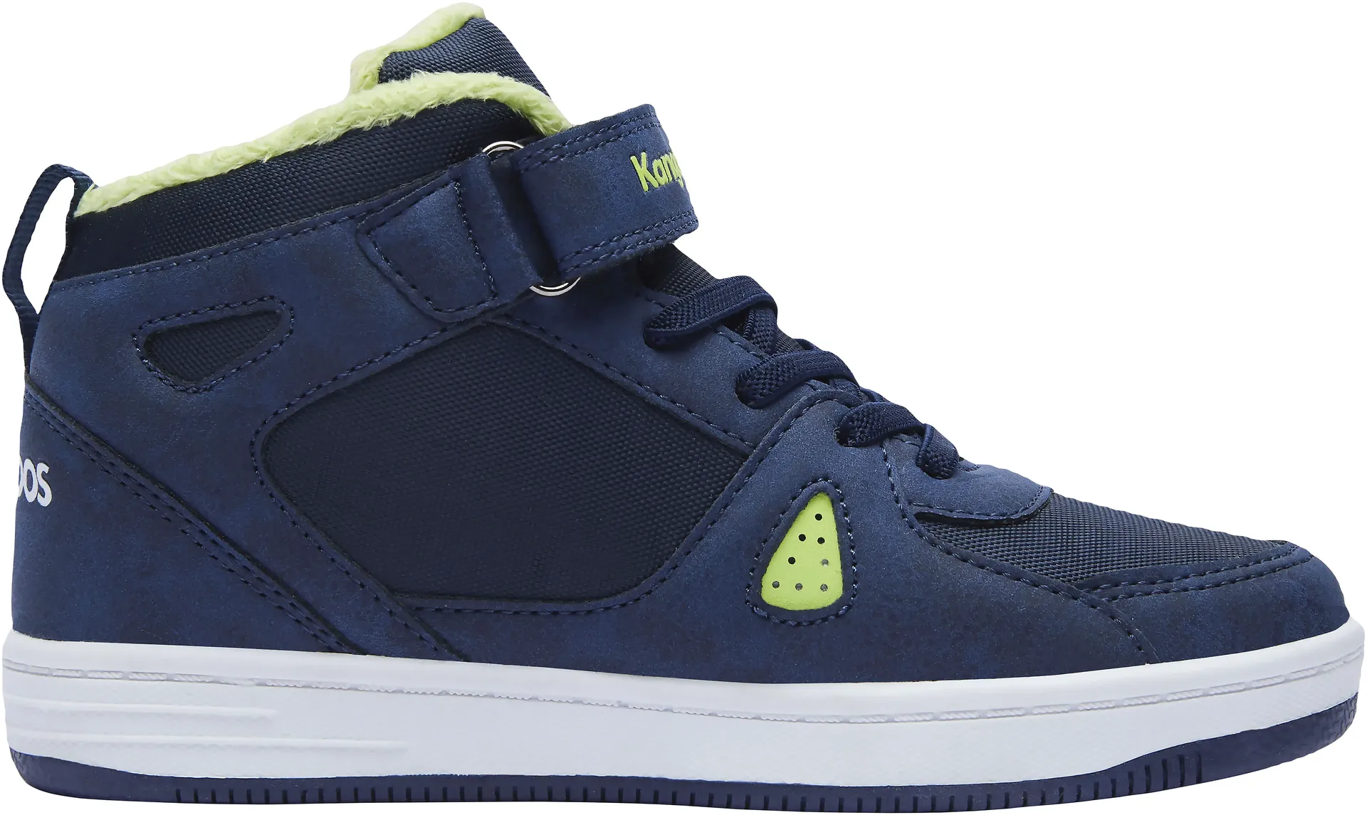Кроссовки KangaROOS "Kalley II EV", с застежкой-липучкой и теплой подкладкой, цвет Navy-Lime — фото 3