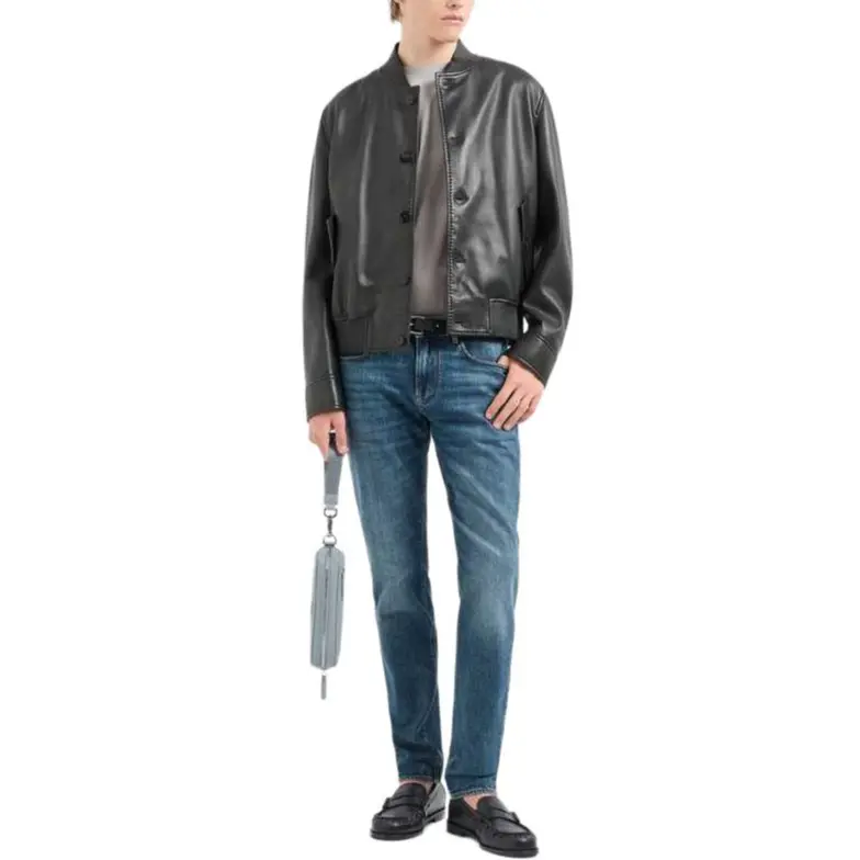 Джинсы J06 Slim Fit постиранные EMPORIO ARMANI, индиго — фото 3