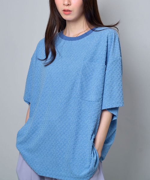 

Футболка унисекс с прозрачным узором Nora Lily, светло-голубой