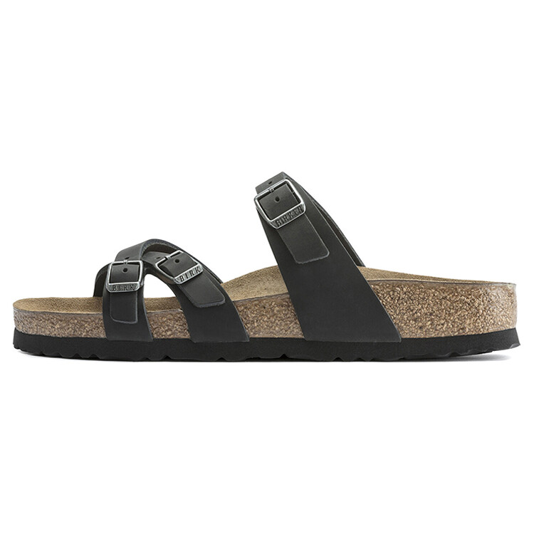 

Шлепанцы женские черные серебристые Birkenstock