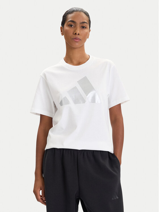 

Футболка regular fit Holiday Metallic Graphic JM4427 Adidas, белый