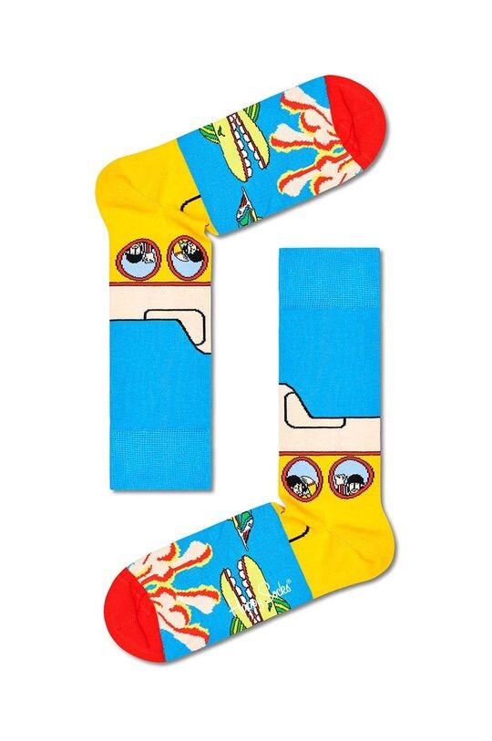 

Желтые носки The Beatles Submarine Happy Socks, мультиколор