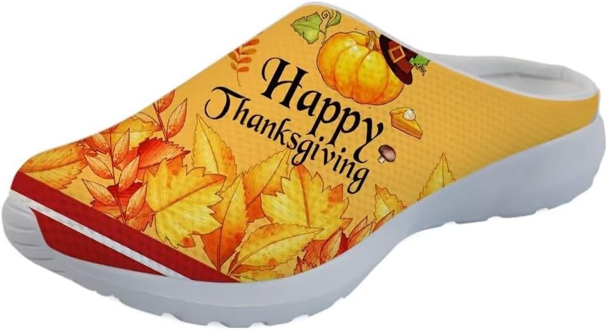 

GLENLCWE Blue Dolphin Butterfly Мужские садовые сабо, женские слоги с мягкой сеткой Mules Сандалии для ходьбы Легкая обувь для медсестры, Fall Pumpkin