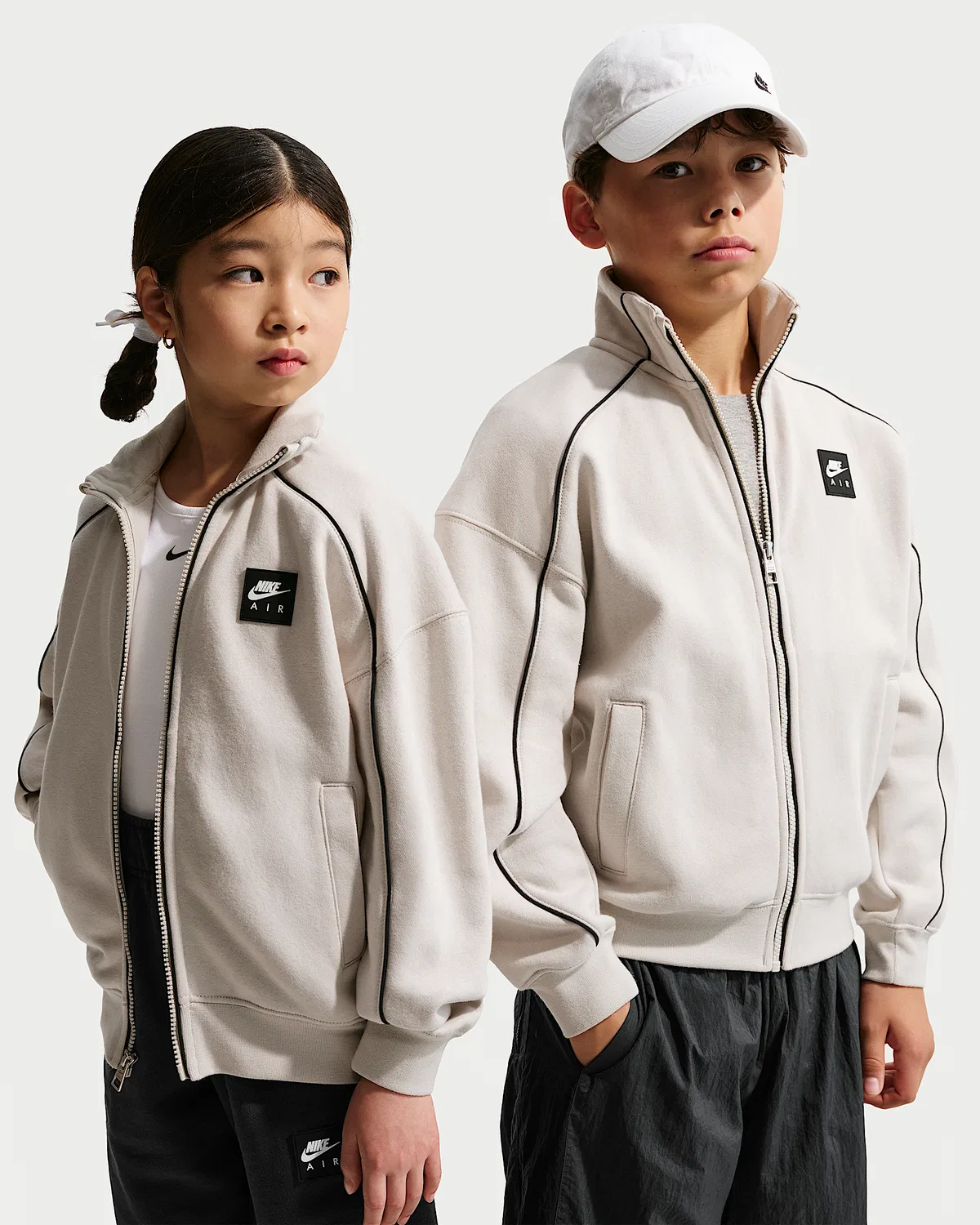 Детская флисовая куртка Nike Air, Light Bone/Black/Black