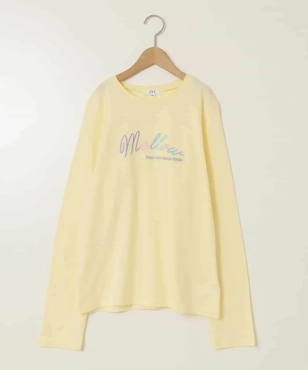 Футболка с длинным рукавом с логотипами Avv, цвет Light Yellow