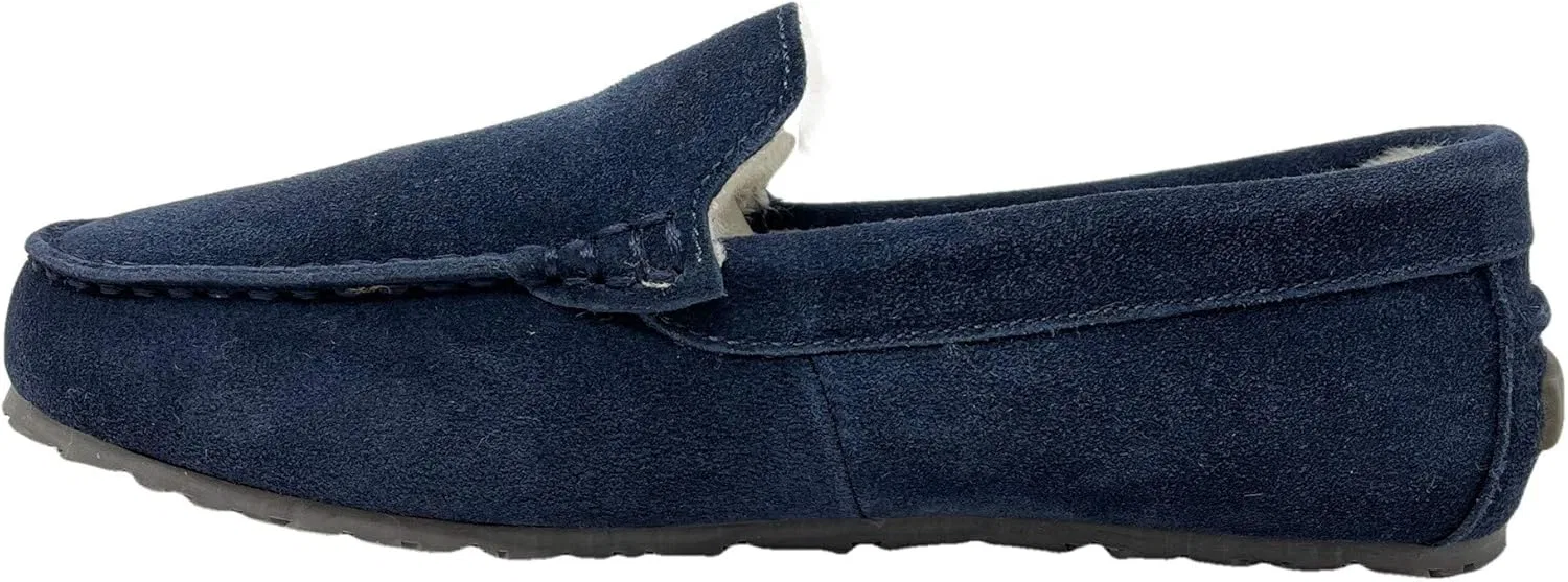 Тапочки с мехом Clarks, Navy — фото 2