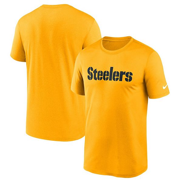 

Мужская футболка performance primetime legend wordmark pittsburgh steelers золотистого цвета Nike