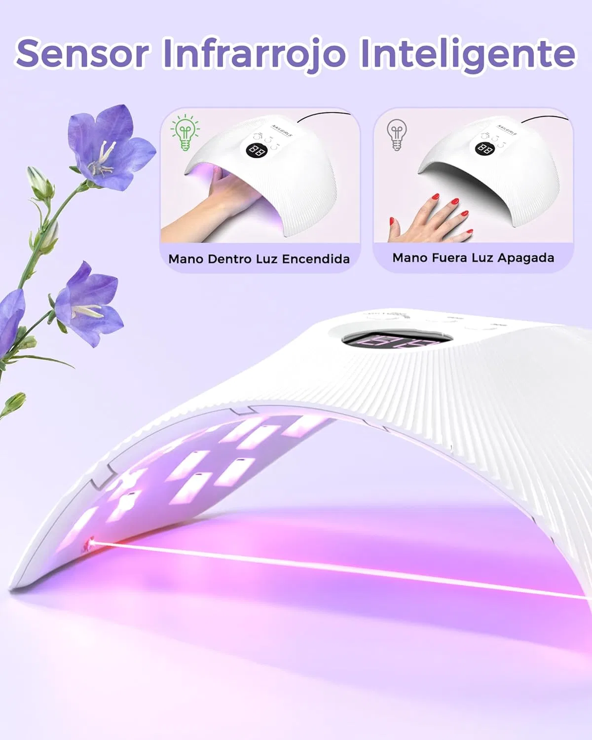 УФ LED лампа для гель-лака NAILGIRLS 75 Вт с таймером и автосенсором Nailgirls — фото 4