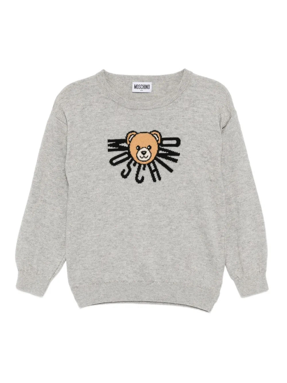 

Свитер с логотипом Moschino Kids, серый