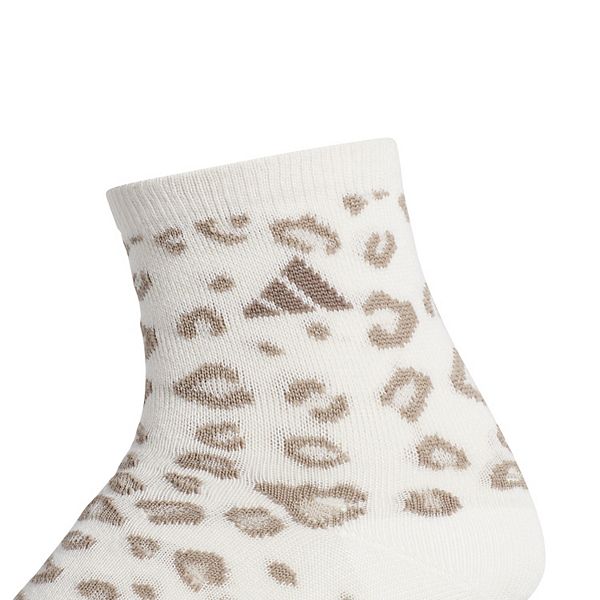 Женские носки leopard luxe high quarter 3 шт Adidas, Beige Multi — фото 2