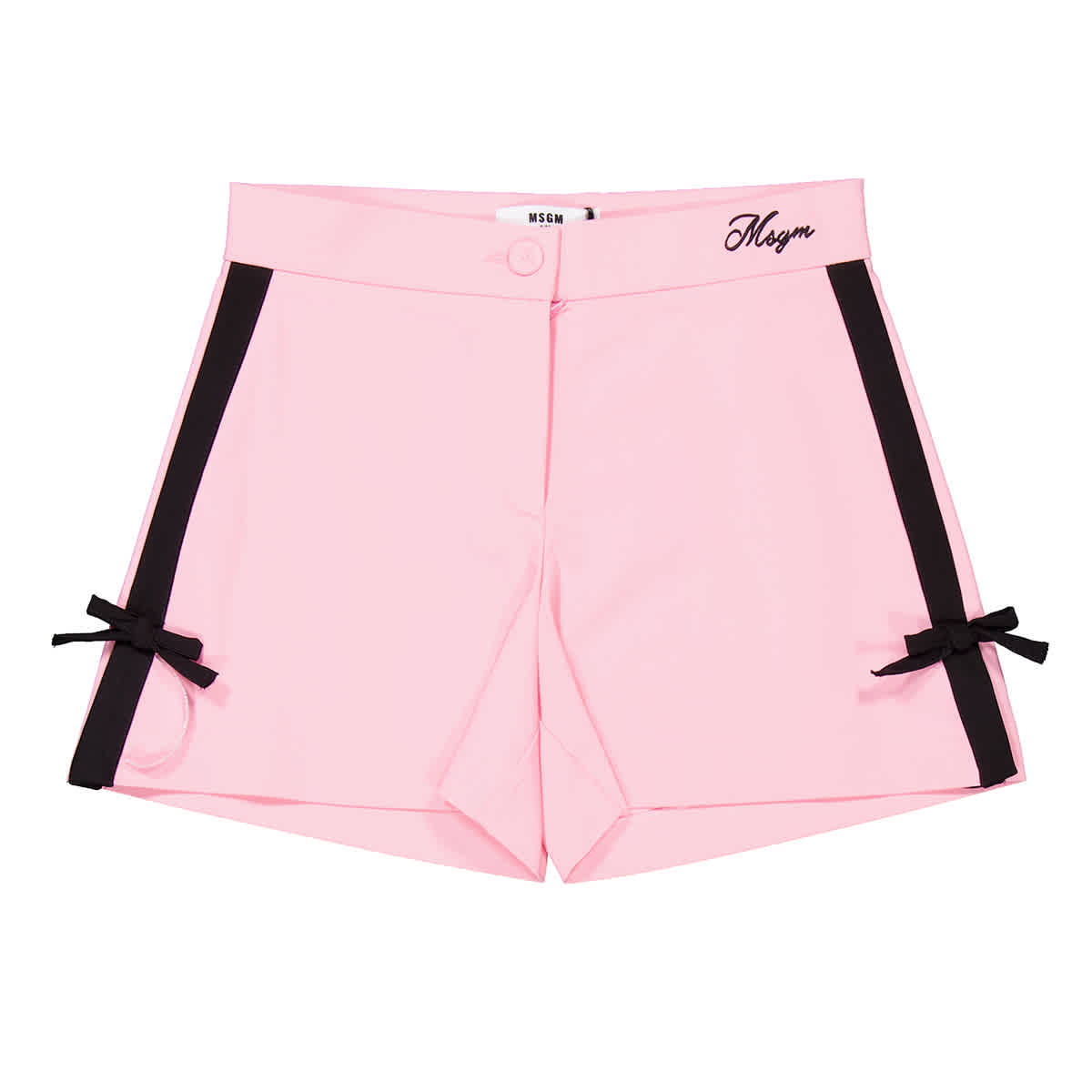 

Шорты Msgm для девочек с полосками из хлопкового микса, розовый