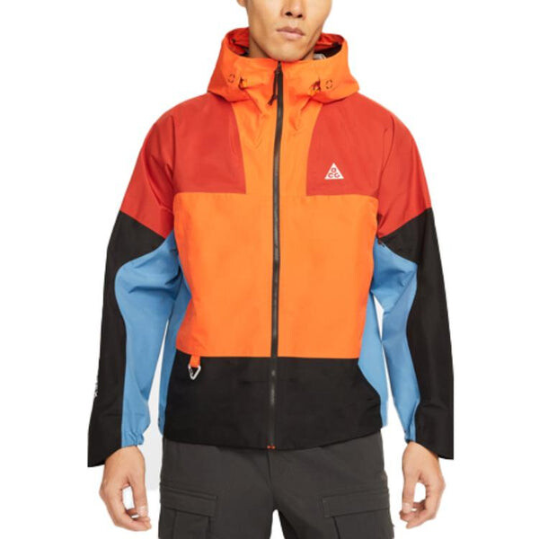 Куртка Nike Contrasting Colors Casual waterproof Hooded Jacket Orange, оранжевый — фото 4