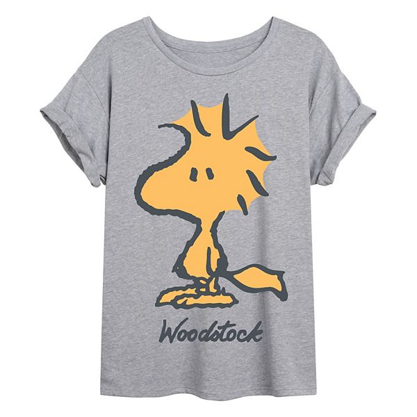 

Футболка Juniors Peanuts Woodstock oversize Licensed Character, Heather Gray, Коричневый, Футболка Juniors Peanuts Woodstock oversize Licensed Character, Heather Gray